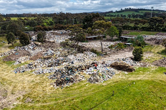The family property in Sunbury has been converted into an illegal tip.