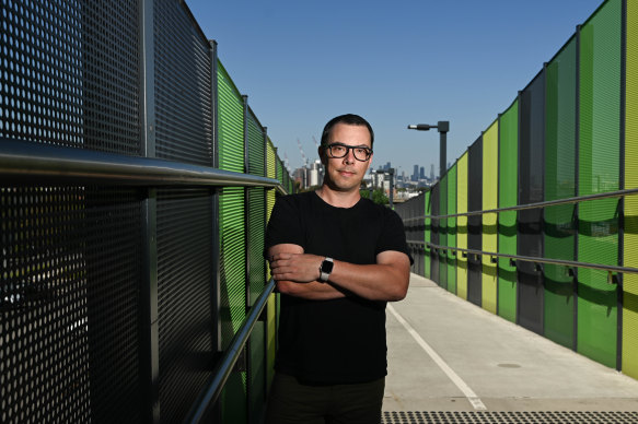Cameron Tait at West Footscray Station.