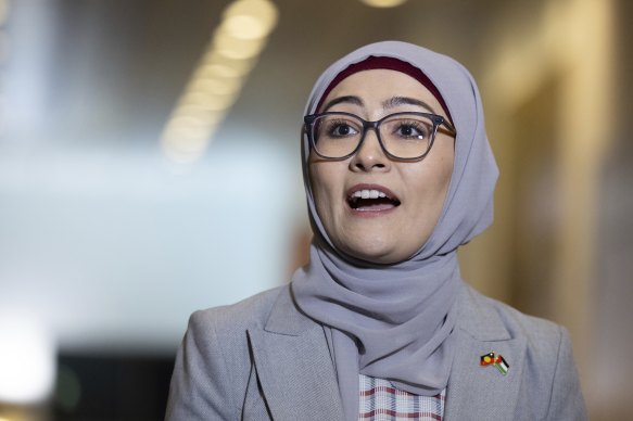 Independent senator Fatima Payman said she would not back down from intimidation and standover tactics.