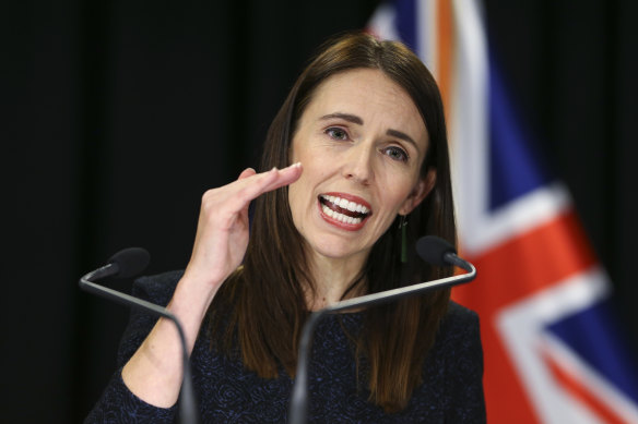 Prime Minister Jacinda Ardern speaks to media on Monday.