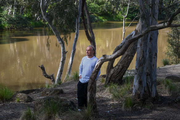 Lockdown has led to Tony Birch spending more time in nature.  He is pictured here on the banks of the Yarra, near Dights Falls.