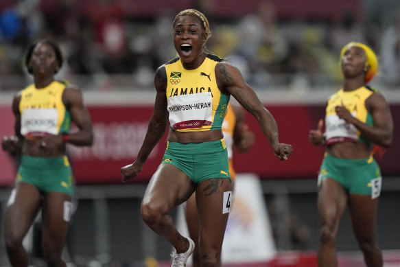 Elaine Thompson-Herah of Jamaica.