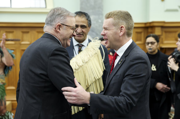 New Zealand Prime Minister Chris Hipkins is counting on Australia.