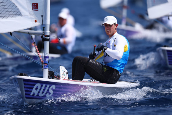 Matt Wearn has won gold in the men’s dinghy class.