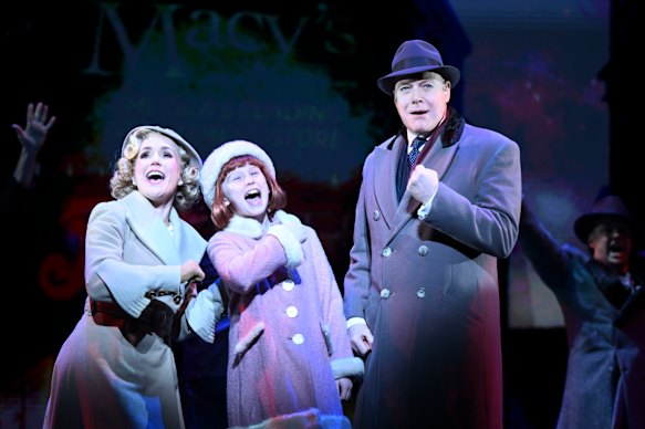 Amanda Lea LaVergne, Isabella Hayden and Anthony Warlow in Annie.