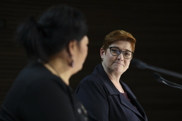 Foreign Minister Marise Payne, who  met her New Zealand counterpart Nanaia Mahuta on Thursday.