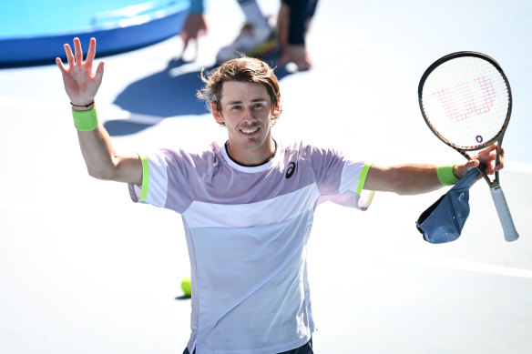 Alex de Minaur is into the fourth round of the Australian Open.
