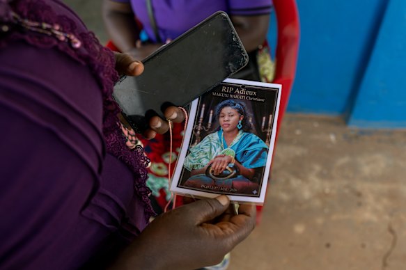 A picture of Christiane Bahati in the mining town of Mongbwalu, a remote gold mining town at the epicentre of the Ebola outbreak.