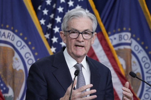 Federal Reserve chair Jerome Powell will speak shortly. 