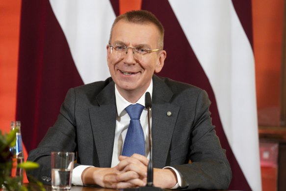 Newly elected Latvian President Edgars Rinkevics.