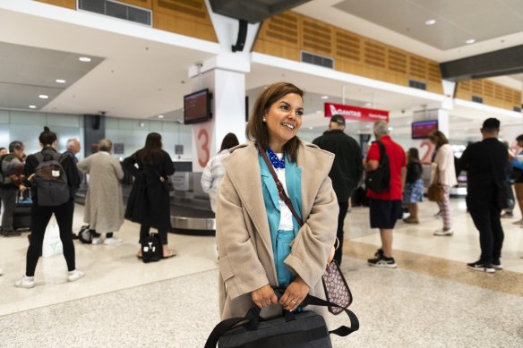 Qantas passenger Claudia Edwards would like to see staff shortages addressed.