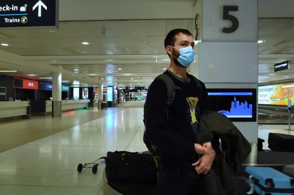 Federico Illari arrived at Sydney Airport from Melbourne on Monday.