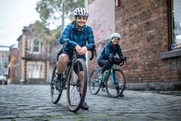 Amy Thompson (left) and Jess McClelland plan to take part in the 2020 Melburn Roobaix when restrictions ease.