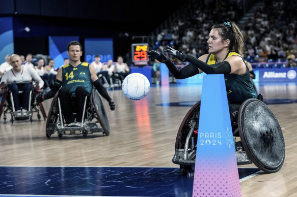 Queenslander Ella Sabljak competing at the Paris 2024 Paralympics last year.
