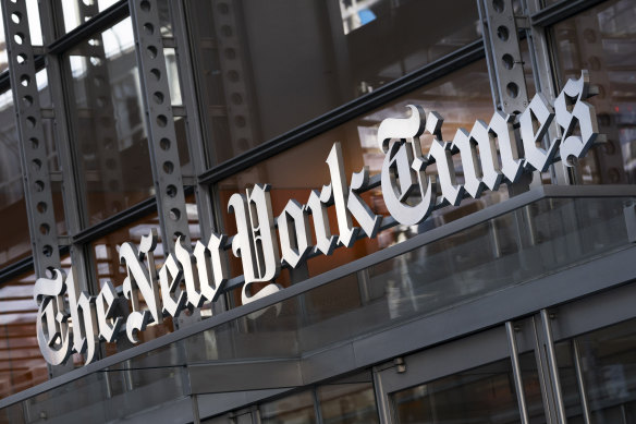 The New York Times building in New York City.