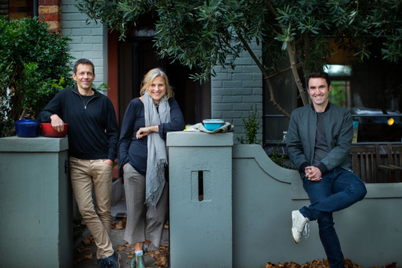 Larissa and Nick Lewis with co-founder Lyndon Galvin started the Cookaborough platform with the idea of sharing meals among neighbours. 