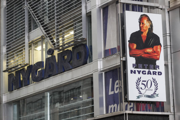 Peter Nygard's headquarters in Times Square, New York, was raided earlier in the year.