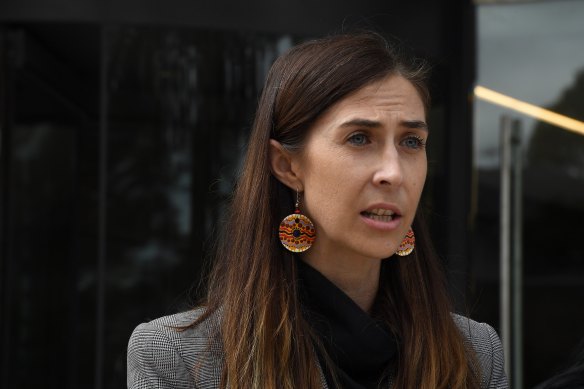 Karly Warner, CEO of the NSW and ACT Aboriginal Legal Service, pictured at court in 2020.