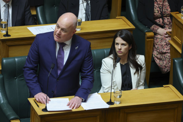 PM Christopher Luxon said the report, led by minister Erica Stanford (right), marked a “dark and sorrowful day” for New Zealand. 