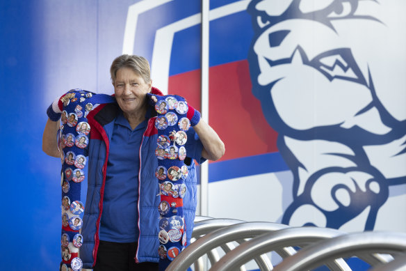 Western Bulldogs super supporter Irene Chatfield, the plaintiff in the legal action that helped save the club.