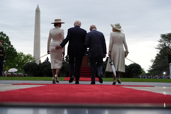 Le due coppie hanno trascorso la mattinata insieme prima che il presidente e il re avessero colloqui bilaterali.