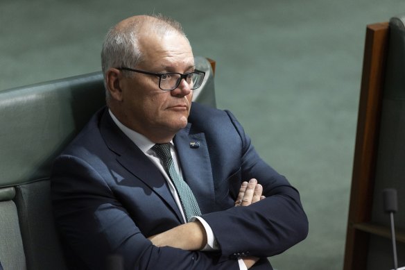 Former prime minister Scott Morrison at Parliament House in Canberra earlier this week. 