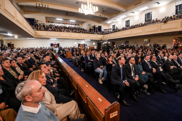 Jewish figures gather in Melbourne to mark the community’s darkest day since the Holocaust.