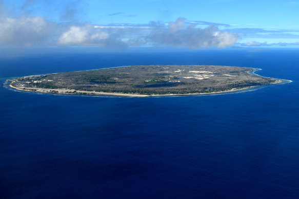 The island of Nauru, in Micronesia.