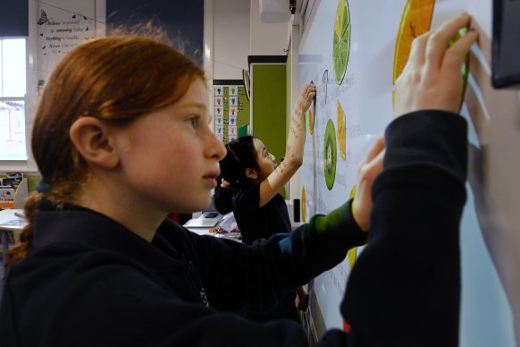 Year 3 students at Canterbury Public School during a maths lesson.