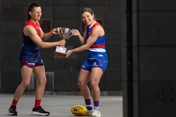 Paxy Paxman from Melbourne and Ellie Blackburn from Western Bulldogs will once again battle for the Hampson–Hardeman Cup on Saturday.