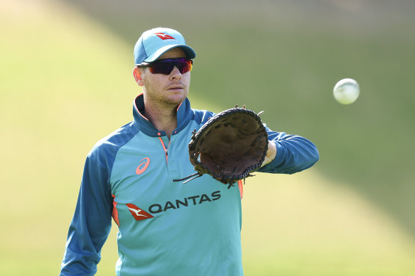 Steve Smith in training ahead of the T20 New Zealand series