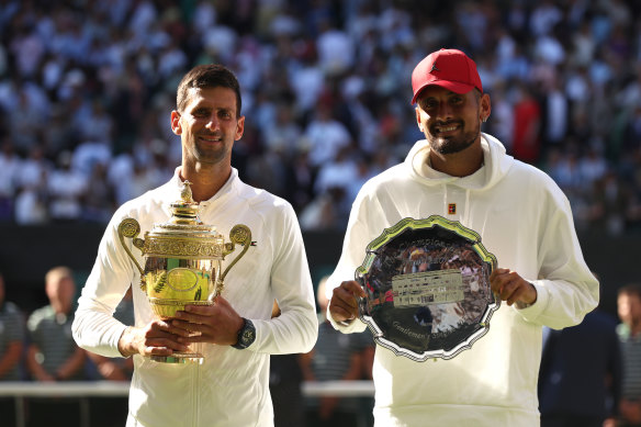 Novak Djokovic was too good for Nick Kyrgios in the Wimbledon Men’s Final.