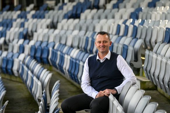 Ballarat Mayor Daniel Moloney at Mars Stadium.