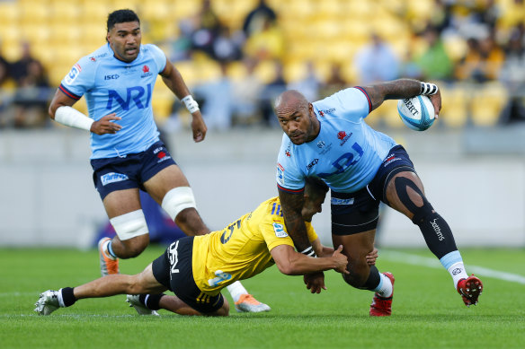 Nemani Nadolo carrying the ball against the Hurricanes.