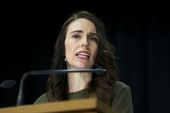 Prime Minister Jacinda Ardern announces the election's new date as October 17, on Monday.