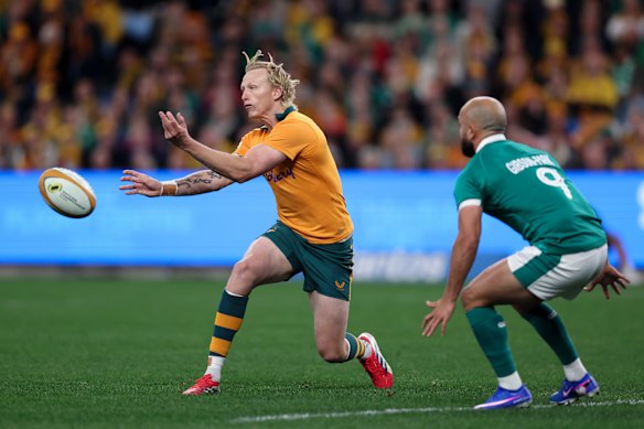 Carter Gordon clears the ball