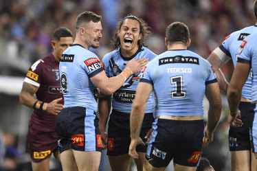 Jarome Luai  starred on debut for NSW in Origin I.