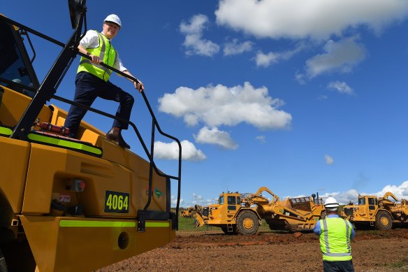 Deputy Prime Minster Michael McCormack at the airport site on Wednesday.