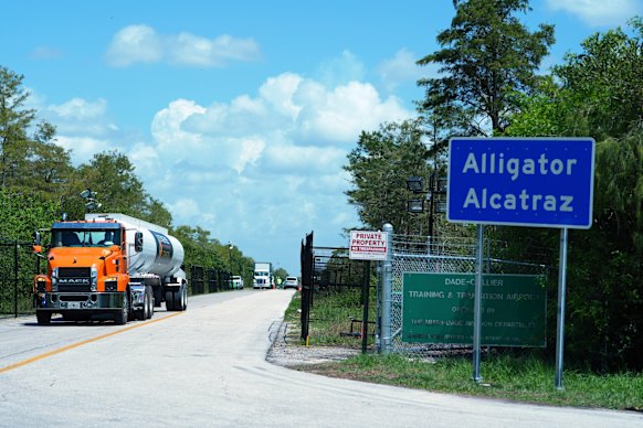 Signs were erected outside the facility during its brief existence.