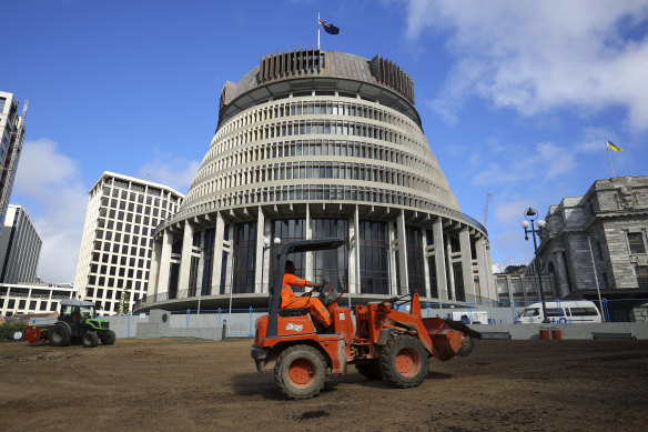 The grounds of the New Zealand Parliament in Wellington are under repair after the 23-day occupation by anti-COVID-mandate protesters. 