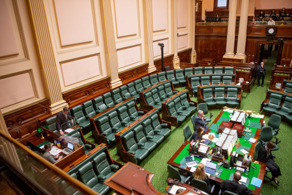 Later on Wednesday the chamber was almost empty as Tim Smith spoke.