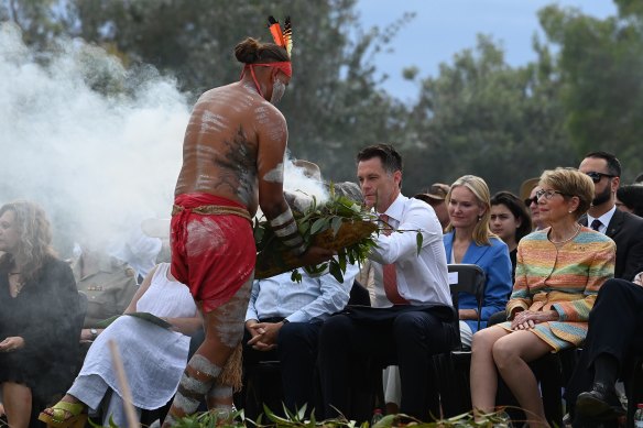 Governor Margaret Beazley (right) spoke at the WugulOra morning ceremony on Australia Day earlier this year.