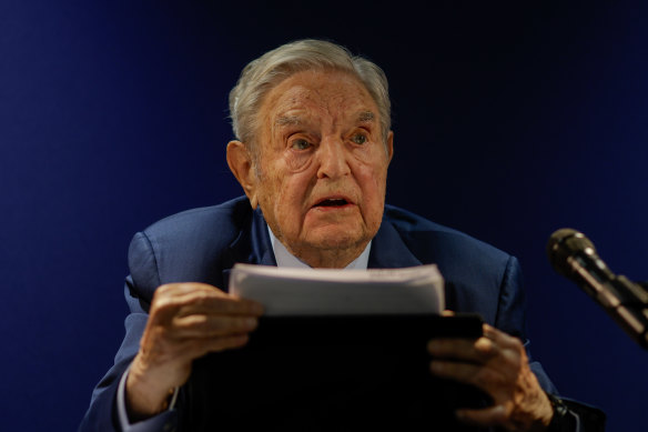 Billionaire philanthropist George Soros has a long history of big speeches at Davos. 