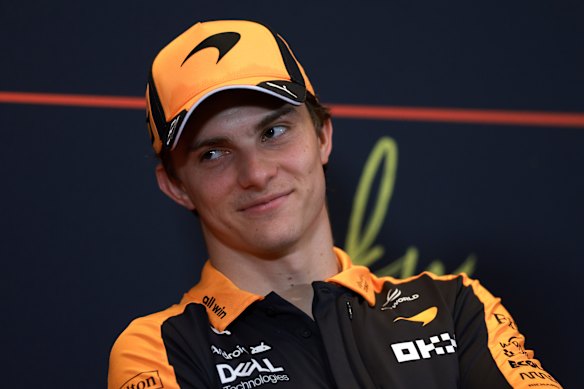 Oscar Piastri in Baku ahead of the Azerbaijan Grand Prix this weekend.