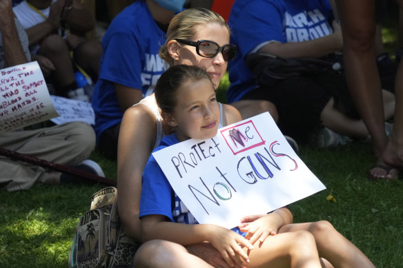 The two mass shootings in two weeks inspired rallies throughout the US demanding gun law reform. 