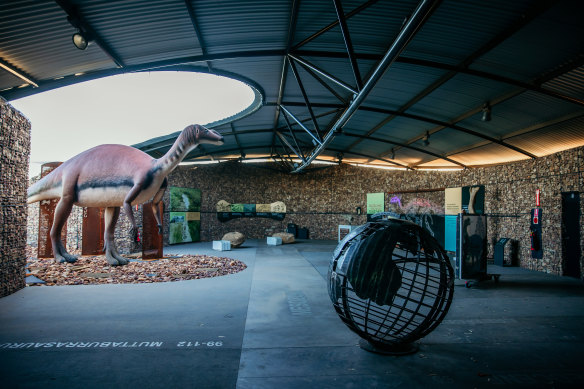 A statue of Muttaburrasaurus at the Muttaburrasaurus Interpretation Centre in Muttaburra.