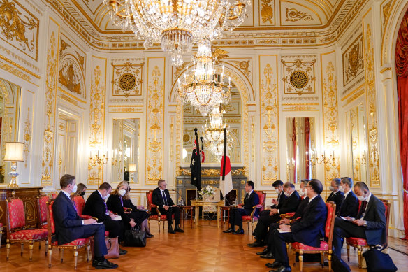  Prime Minister Anthony Albanese attends a bilateral meeting with Japan Prime Minister Fumio Kishida