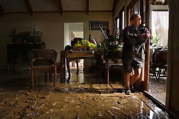 Michelle Bennett’s Croki home was inundated when the Manning River burst its banks.