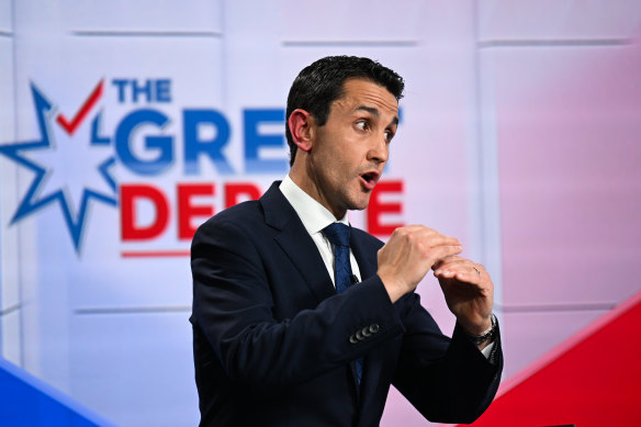 During the first leaders’ debate on October 3, then opposition leader David Crisafulli pledged to resign as premier if he could not get crime victim rates down.