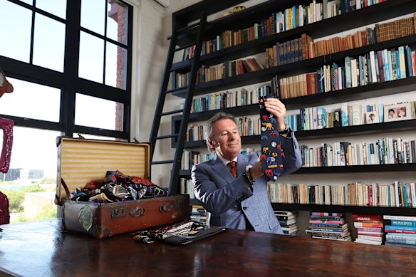 Gilles Du Puy owns hundreds of vintage ties which, he says, capture the history of fashion over decades.